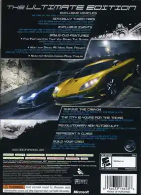 Need For Speed Carbon (USA) box cover back